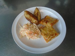 Pizza, Wedges and Coleslaw