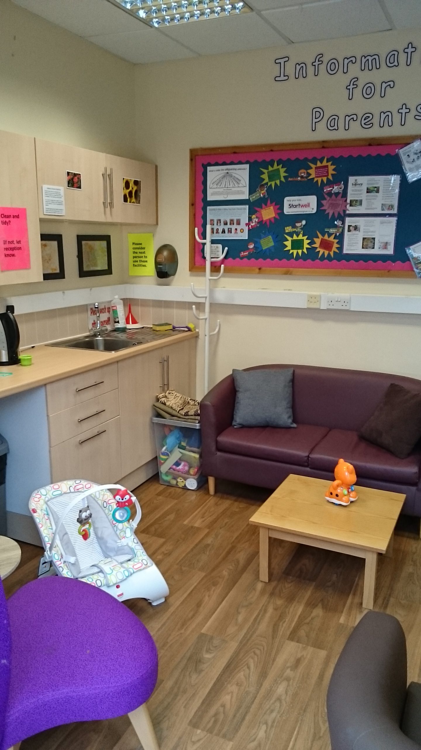 Breast Feeding area in Parents Room at St Paul's Children Centre